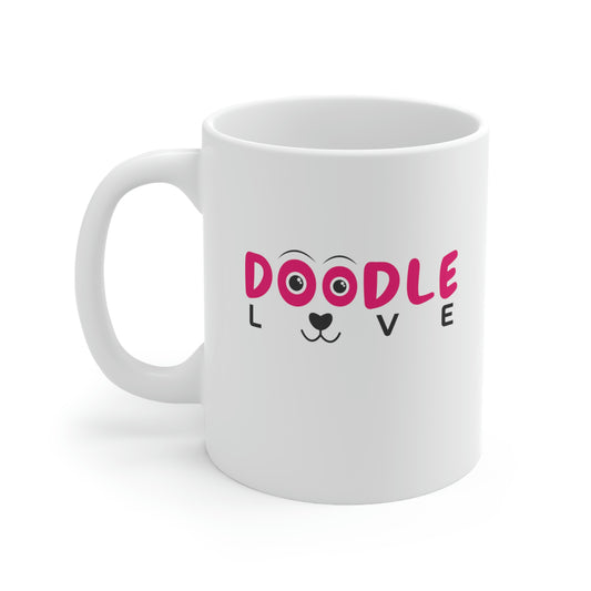 Pink - Doodle Love Coffee Mug