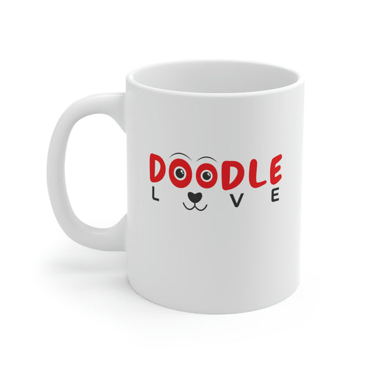 Red - Doodle Love Coffee Mug